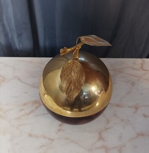Seau à glaçon pomme bicolore vintage