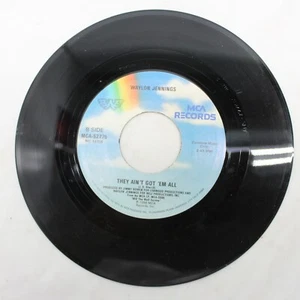 Waylon Jennings Working Without a Net They Ain't Got 'Em All 45 RPM Record VG+ - Picture 1 of 2