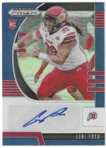 2020 PANINI PRIZM DRAFT PICKS LEKI FOTU BLUE PRIZM AUTO RC #222 UTAH UTES - Picture 1 of 2