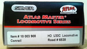 HO SCALE ATLAS MASTER SILVER GE U30C CONRAIL #6538 10003908 - Picture 1 of 4