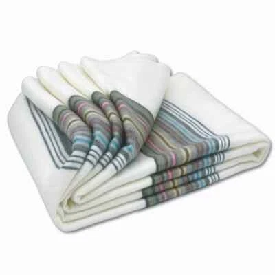 SOFT&WARM STRIPED ALPACA WOOL BLANKET  100"x71" XL QUEEN PLUS BED SOFA COVER - Image 1 of 4