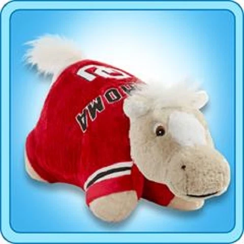 Oklahoma Sooners Large 18" Mascot Pillow Pet - NCAA Cover