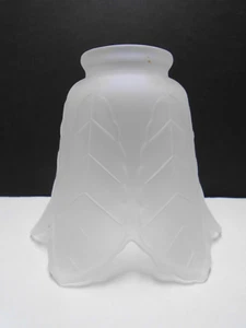 Vintage Frosted Glass Lamp or Ceiling Fixture Shade 4 3/8" High 2 1/8" Fitter - Picture 1 of 5