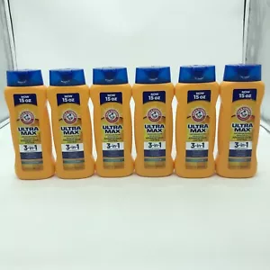 6 Arm & Hammer Ultra Max 3-in-1 Body Wash Shampoo Conditioner 15 Cool Water - Picture 1 of 3