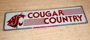 vintage 1980s WSU COUGARS bumper sticker Washington State Wazzu - Picture 1 of 1