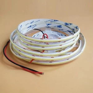 Fancy 12V COB LED Flexible Strip Light Tape Rope IP44 Ra80 Super Bright 8mm Wide - Picture 1 of 22