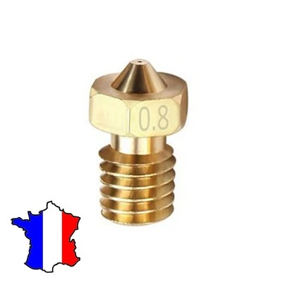 Buse 0.8 mm Nozzle Extrudeur hot end E3V6 M6 laiton 1.75mm Reprap imprimante 3D