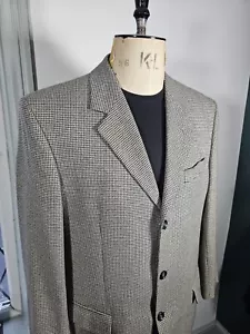 Vintage Pierre BALMAIN Jacket 44 Inch Chest Silk & Wool Woven 90's Designer XL - Picture 1 of 20