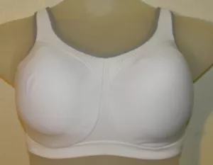 Glamorise 9066 Wonderwire High Impact Sports Bra 32DDD White / Gray - Picture 1 of 5