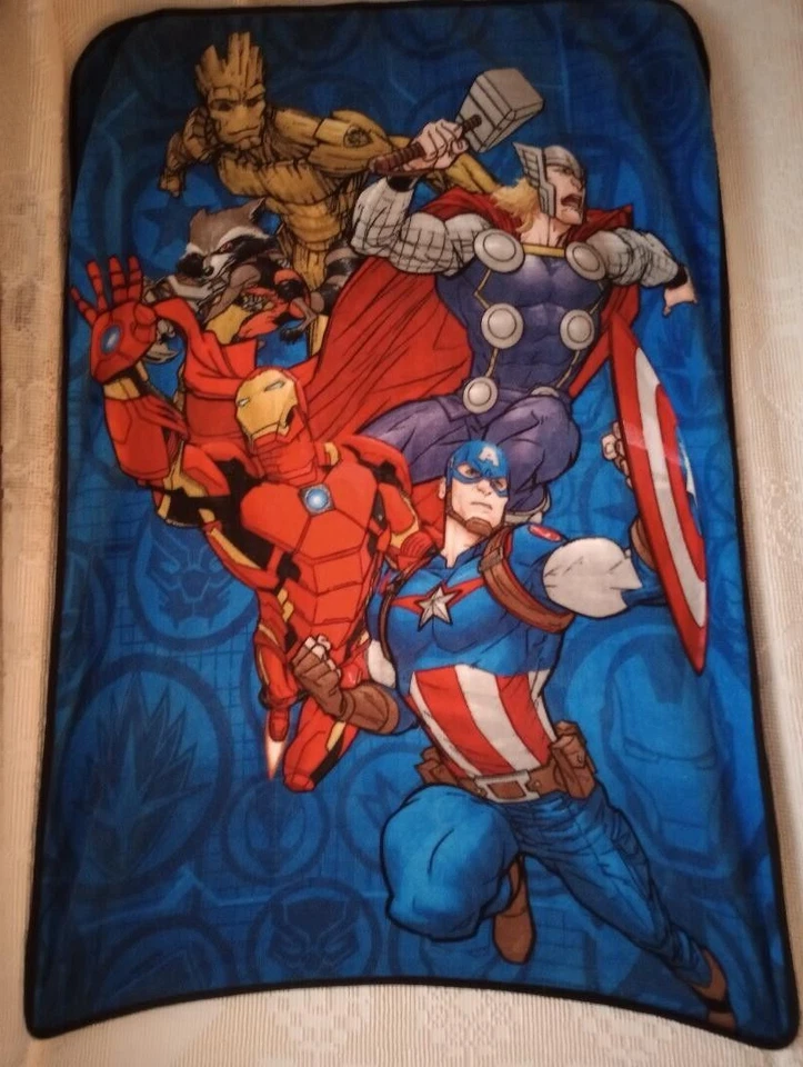 Marvel Avengers Fleece Blanket, Blue - Image 1 of 4