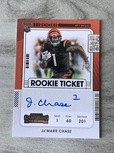 2021 Contenders - Ja'Marr Chase - Rookie Ticket Auto No. 105 BENGALS - Picture 1 of 3