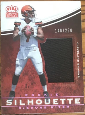 2017 Crown Royale Jumbo Rookie Silhouette Jerseys PINK DeShone Kizer #8 - Image 1 of 2