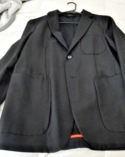 JIL SANDER HI TEK BLAZER UNCONSTRUCTED  BLACK  STRETCH GAB BACK CH 40" - Image 1 of 4