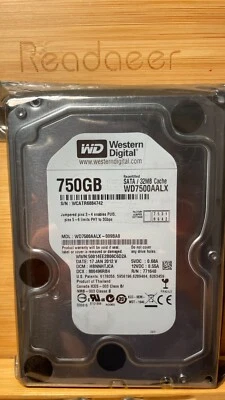 NEW WD7500AALX-009BA0 750GB 3.5" HDD SATA 7200RPM HD - Image 1 of 2