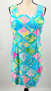 Vestido Lilly Pulitzer De Colección Cambio Sin Mangas Retazos Sea Life Espalda Cremallera Forrado 12 - Imagen 1 de 24