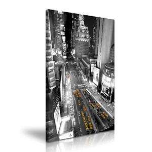 New York Times Square Skyline gelbes Taxi moderner Kunst-Leinwanddruck ~ 5 Größen  - Bild 1 von 7