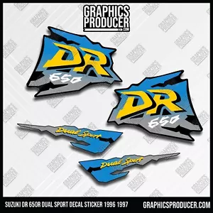Suzuki DR 650R Dual Sport Full Decal Sticker 1996 1997 DR650 Left And Right Set - Picture 1 of 1