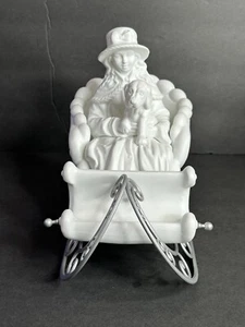 Dept 56 White Winter Silhouette Let It Snow Sleigh In Orig Box Porcelain #78591 - Picture 1 of 24