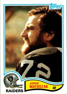 1982 Topps John Matuszak #195 Oakland Raiders Football Card