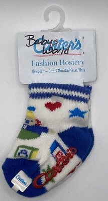 Calcetines Carter’s Infantil Recién Nacido Vintage Años 90 Talla 0-3 Meses  Foto 1 de 3