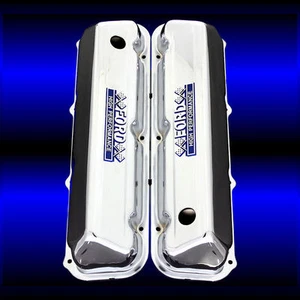 Cubiertas de válvula Big Block 429 460 para motores Ford cromadas con emblemas Ford - Imagen 1 de 1