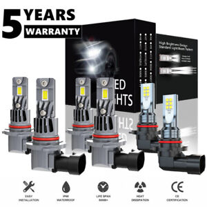 For Lincoln LS 2000-2002 6x 6000K LED Headlights + Fog Bulbs Kit Super Bright