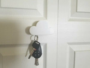 Colgador de Llaves Color Blanco en Forma de Nube con Iman - White Key Holder - Picture 1 of 24