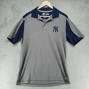 NewYork Yankees TX3 Cool Polo Shirt Mens M Navy Blue Gray Lightweight - Picture 1 of 15