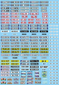 Kennzeichen IE1 deutsch + international für Modellautos 1:43 Decal Abziehbilder - Bild 1 von 2