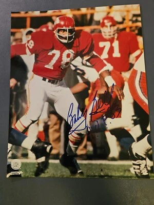 BOBBY BELL "H.O.F. Foto 8x10 firmada autografiada de 83" de los Kansas City Chiefs Foto 1 de 2