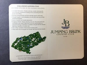 Jumping Brook Golf Club. Neptune, New Jersey. Golf Scorecard - Picture 1 of 2