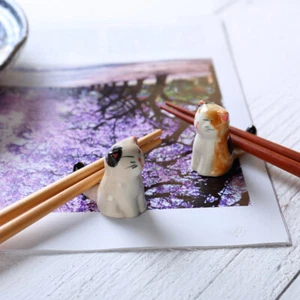 3 Pcs Porcelain Chopsticks Holder Pottery Chopstick Stand Porcelain Spoon Rest - Picture 1 of 11