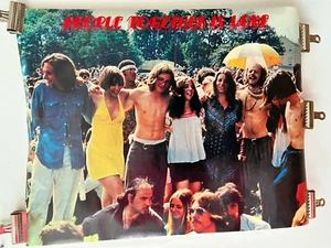 1970 PEOPLE TOGETHER IS LOVE Poster LOVE-IN Free Love NY Druck NY Hippies!!! - Bild 1 von 12