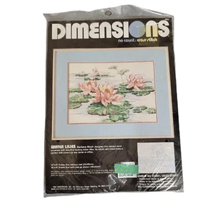 Water Lilies Waterlilies Dimensions 3924 No Count Cross Stitch Kit 14x10 NEW - Picture 1 of 3