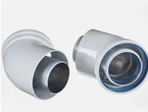 New - Pair Baxi Potterton 720647901 Multifit 135 Degree Flue Bend Group A 100mm - Picture 1 of 3