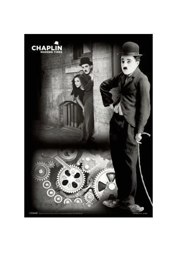 CHARLIE CHAPLIN MODERN TIMES 3-D POSTER HOLOGRAM LENTICULAR POSTER 66x46cm - Bild 1 von 1