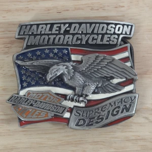 Harley-Davidson Belt Buckle Supremacy by Design 1994 BARON H428 Colorized - Picture 1 of 8