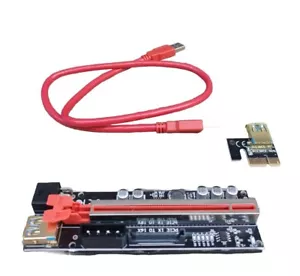 Cable de datos USB 3.0 tarjeta vertical PCI-E PCIe de 1 a 16x minería Bitcoin VER009S - Imagen 1 de 6