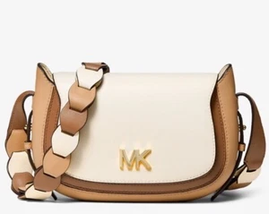 Borsa da sella Michael kors Jolene piccola in pelle tricolore nuova con etichetta - Foto 1 di 12