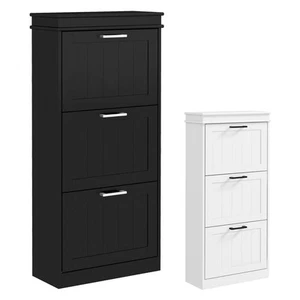HOMCOM Shoe Cabinet with Flip Drawers for Shoes - Picture 1 of 23