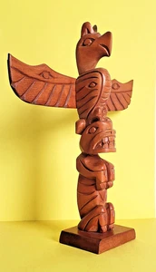 WILLIAM DENNIS Sr - NWC Totem Pole - Red Cedar - 10 x 9" - NOOTKH - OHIAHT BAND - Picture 1 of 10