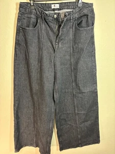 Jeans blu denim The Drop larghi gamba larga lavaggio scuro pattinatore grunge Y2K nuovi con etichette taglia 32 - Foto 1 di 4