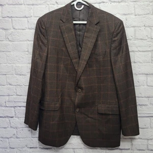Blazer Daniel Cremieux Loro Piana Italia Talla 44L 100% Lana Marrón Abrigo Deportivo - Imagen 1 de 9