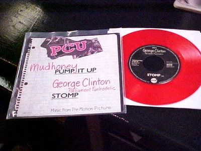 MUDHONEY 45 Fox 1990's ROCK Pump It Up UNPLAYED NOS George Clinton RED VINYL PS - Image 1 of 3