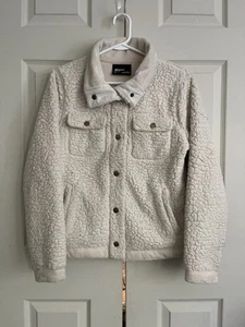 Marmot Sonora Button Front Fleece Sherpa Jacket Cream Size Medium - Picture 1 of 13
