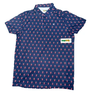 Tipsy Elves Shirt Mens XL Blue/red Short Sleeve NWT Cocktail Drinks Festive te - Picture 1 of 7