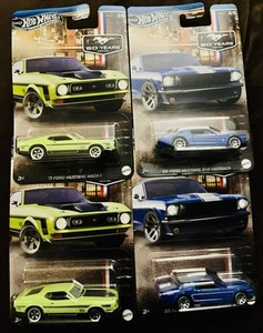 4- Hot Wheels Silver Series 60 Years '65 &'72 Ford Mustang Fastback Metal - Bild 1 von 4