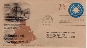 10 CENT GEPRÄGTER GESTEMPELTER BRIEFUMSCHLAG - 1975 - DC3183 - Bild 1 von 1