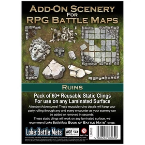 Loke Battlemats LBM-058 Add On Scenery for RPG Maps Ruins Battlemat, Multicolour - Picture 1 of 1