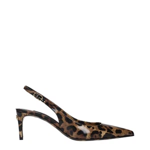 Dolce&Gabbana Damen Braun Sandalen Lackleder Leopard Slingback Schuhe EU 36,5 - Bild 1 von 5